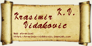 Krasimir Vidaković vizit kartica